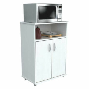 Inval White Microwave Cabinet