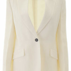 JIL SANDER TAILORING JACKET 36 White Silk