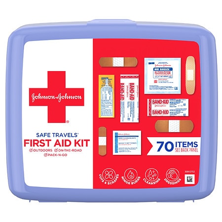Johnson & Johnson Safe Travels Portable Emergency First Aid Kit - 1.0 ea