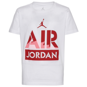 Jordan Boys Jordan AJ5 Edge T-Shirt - Boys' Grade School White/Red Size M