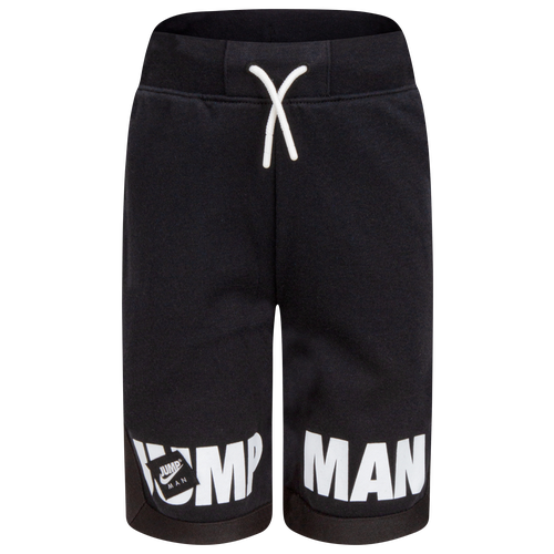 Jordan Boys Jordan Jumpman French Terry Shorts - Boys' Preschool Black/White Size 5