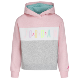 Jordan Girls Jordan Sweets And Treats Boxy Pullover Hoodie - Girls' Grade School Arctic Punch Heather/Black Size M