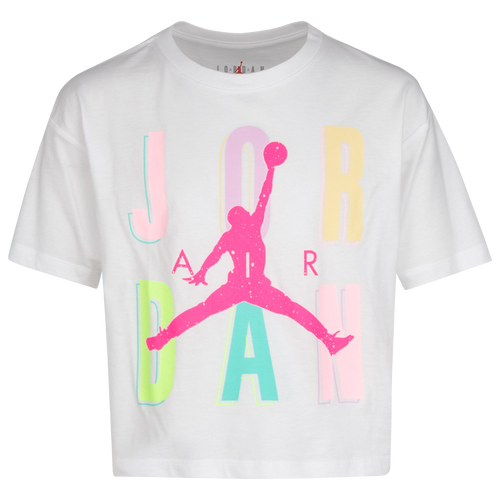 Jordan Girls Jordan Sweets & Treats T-Shirt - Girls' Grade School White/Multi Size L