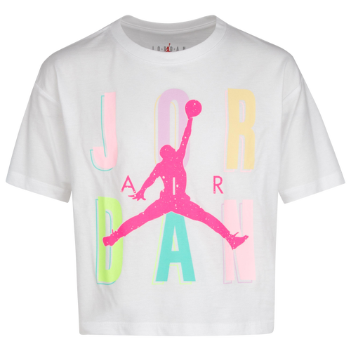 Jordan Girls Jordan Sweets & Treats T-Shirt - Girls' Preschool White/Multicolor Size 6X