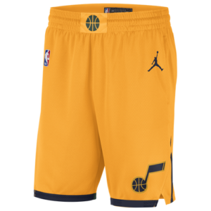 Jordan Mens Jordan NBA Statement Shorts - Mens Yellow/Navy/Green Size XL