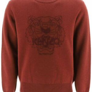 KENZO TIGER SWEATER M Brown Wool