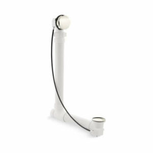 Kohler Clearflo Cable Bath Drain w/ Pvc Tubing, Vibrant Polished Nicke