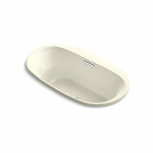 Kohler Underscore Oval 66"x36" Drop-In Vibracoustic Bath, Biscuit