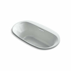 Kohler Underscore Oval 66"x36" Drop-In Vibracoustic Bath, Ice Gray