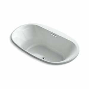 Kohler Underscore Oval 72"x42" Drop-In Vibracoustic Bath, Ice Gray