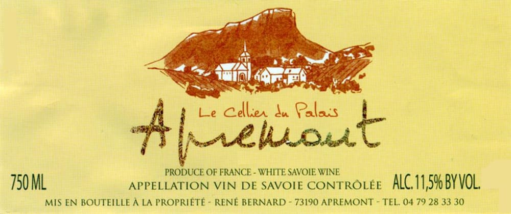 Le Cellier du Palais 2018 Apremont - White Wine