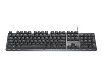 Lenovo Logitech K845 Mechanical Illuminated Corded Aluminum Keyboard TTC Switches - Red (Linear) - keyboard