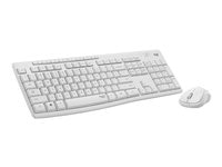 Lenovo Logitech MK295 Silent – keyboard and mouse set – off white