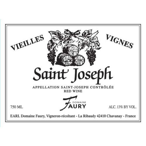 Lionel Faury 2017 Saint-Joseph Vieilles Vignes - Syrah/Shiraz Red Wine