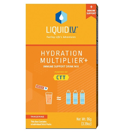 Liquid I.V. Hydration Multiplier, Immune Support Drink Mix Tangerine - 6.0 ea