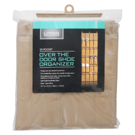 Living Solutions Over The Door Shoe Organizer 20 Pocket - 1.0 ea