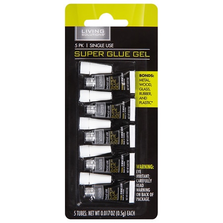 Living Solutions Single Use Super Glue - 5.0 ea x 5 pack