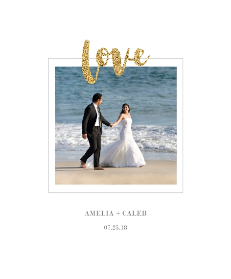 Love Framed Canvas Print, Black, 11x14, Home Décor -Love Glitter