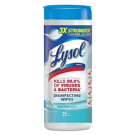 Lysol Disinfecting Wipes Ocean Fresh - 35.0 ea