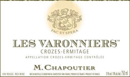 M. Chapoutier 2016 Crozes Hermitage Varonniers - Syrah/Shiraz Red Wine