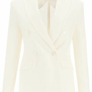 MAX MARA STUDIO COTTON PIQUET JACKET 44 White Cotton