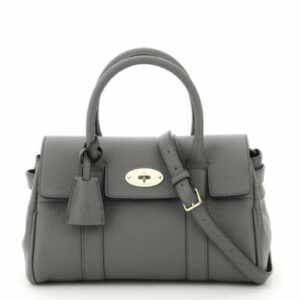 MULBERRY BAYSWATER SOFT SMALL BAG OS Grey Leather