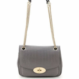 MULBERRY SMALL DARLEY SHOULDER BAG OS Grey Leather