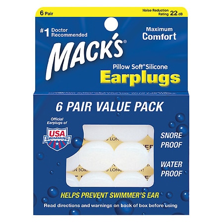 Mack's Pillow Soft Silicone Earplugs - 6.0 ea