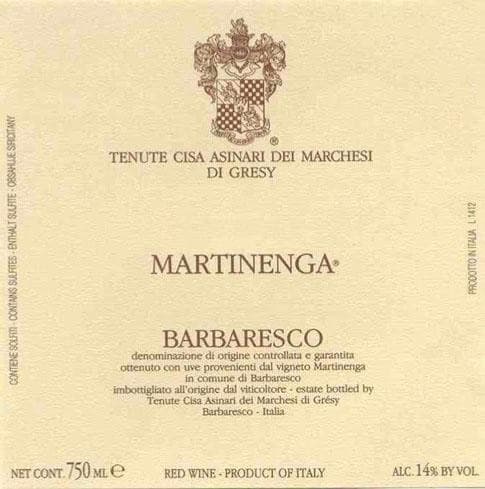 Marchesi di Gresy 2016 Barbaresco Martinenga - Nebbiolo Red Wine