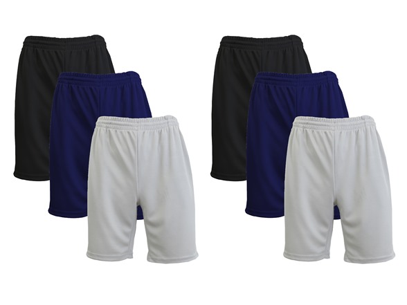 Men's 6pk Active Performance Mesh Shorts