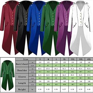 Mens Gothic Medieval Tailcoat Jacket