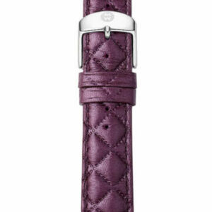 Michele 16mm Violet Quilted Leather Strap