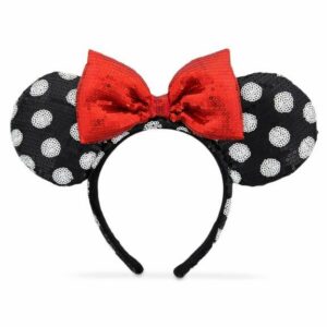 Minnie Mouse Ear Headband Black and White Official shopDisney