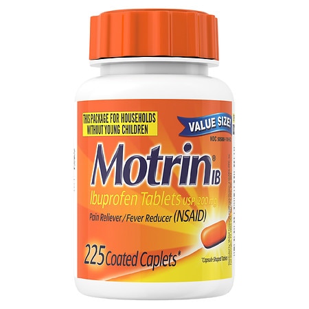 Motrin IB Ibuprofen 200 mg Tablets For Pain & Fever Relief - 225.0 ea