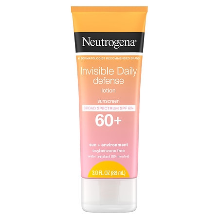 Neutrogena Invisible Daily Defense Lotion, SPF 60+ - 3.0 fl oz