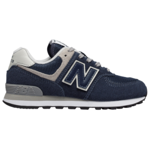 New Balance Boys New Balance 574 Classic - Boys' Grade School Running Shoes Navy/Grey/White Size 05.0