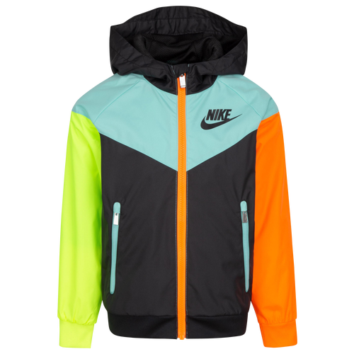 Nike Boys Nike Multi Branded Colorblock Windrunner - Boys' Preschool Tropical Twist/Pink/Green Size 6