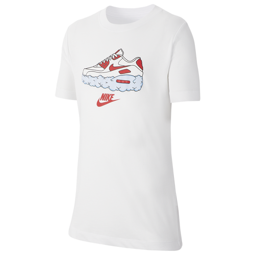 Nike Boys Nike NSW Air Max 90 Clouds T-Shirt - Boys' Grade School White Size S