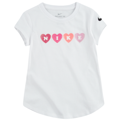 Nike Girls Nike Love Graphic T-Shirt - Girls' Toddler White/Pink Size 3T