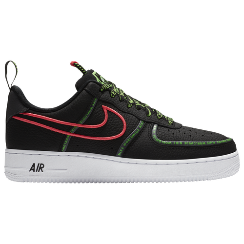 Nike Mens Nike Air Force 1 Low - Mens Basketball Shoes Black/Red/Green Size 11.5