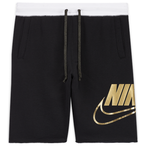 Nike Mens Nike Metallic Shorts - Mens Black/Gold Size S