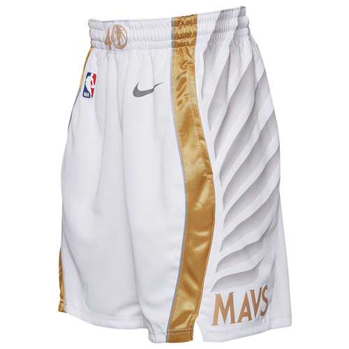 Nike Mens Nike NBA City Edition Swingman Shorts - Mens White/Club Gold Size XL