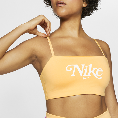 Nike Womens Nike NSW Femme Bra - Womens Topaz Gold/White Size XS