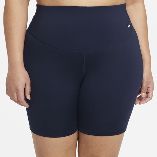 Nike Womens "Nike One Mid Rise 7" Short 2.0 (Plus Size) - Womens" Navy/White Size 2X