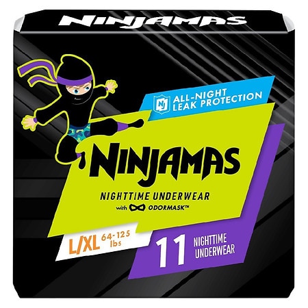 Ninjamas Nighttime Bedwetting Underwear Boy - 11.0 ea