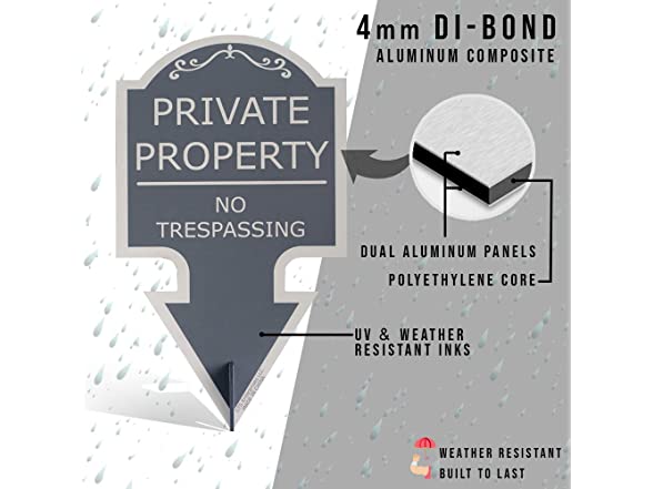 No Trespassing Yard Sign