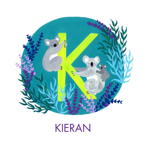 Non Photo 18x18 Square Throw Pillow, Gift -Animal Monogram K