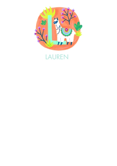 Non-Photo Business Stationery, Business Printing -Animal Monogram L