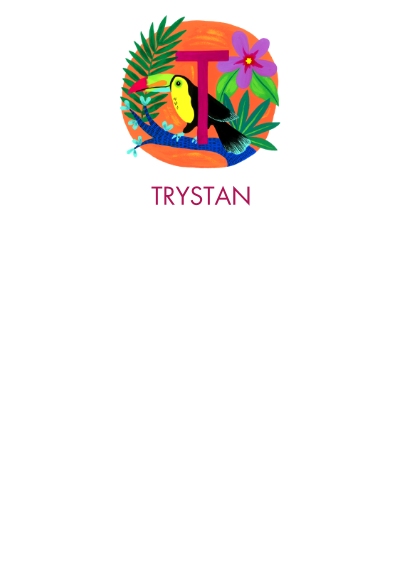 Non-Photo Business Stationery, Business Printing -Animal Monogram T