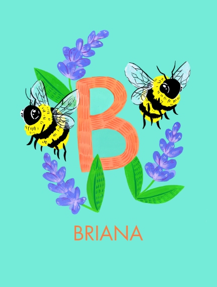 Non Photo Fleece Blanket, 60x80, Gift -Animal Monogram B